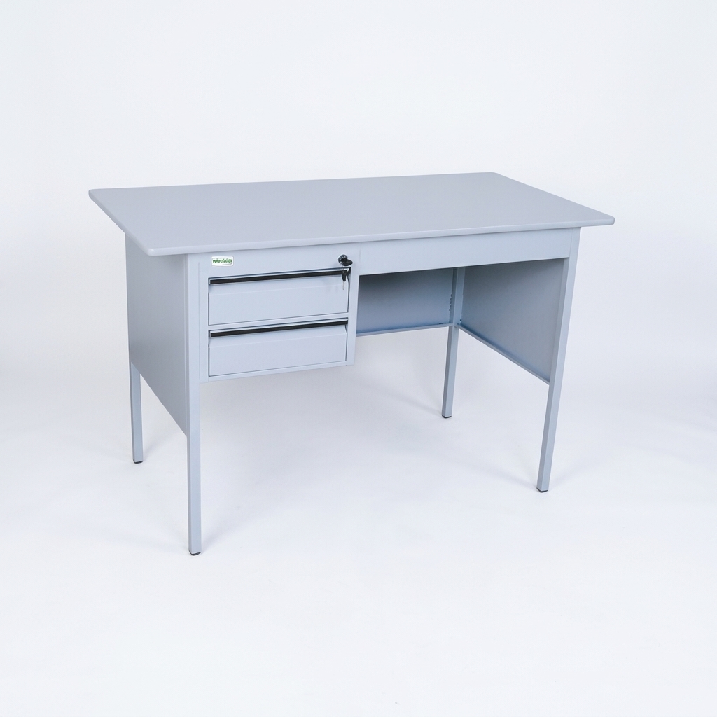 mesa de aço 2 gavetas